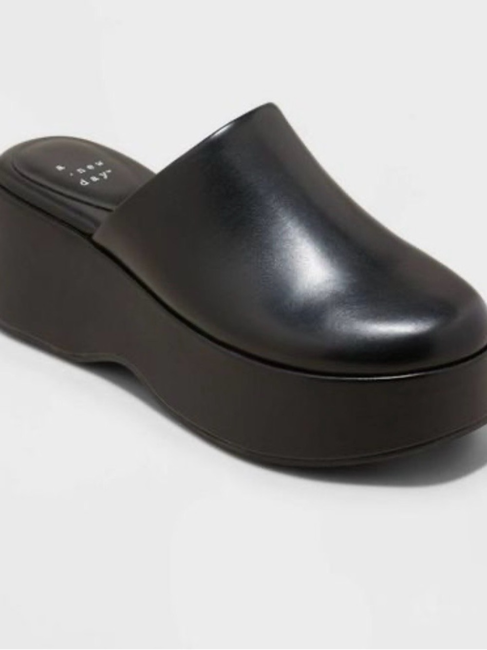 a new day Black Platform Mule Clog